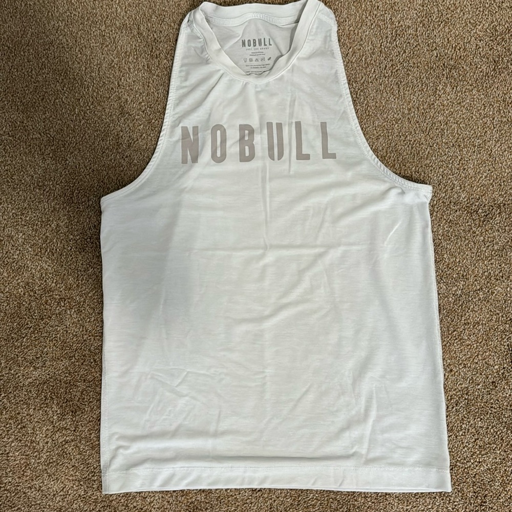 Nobull high neck white tank